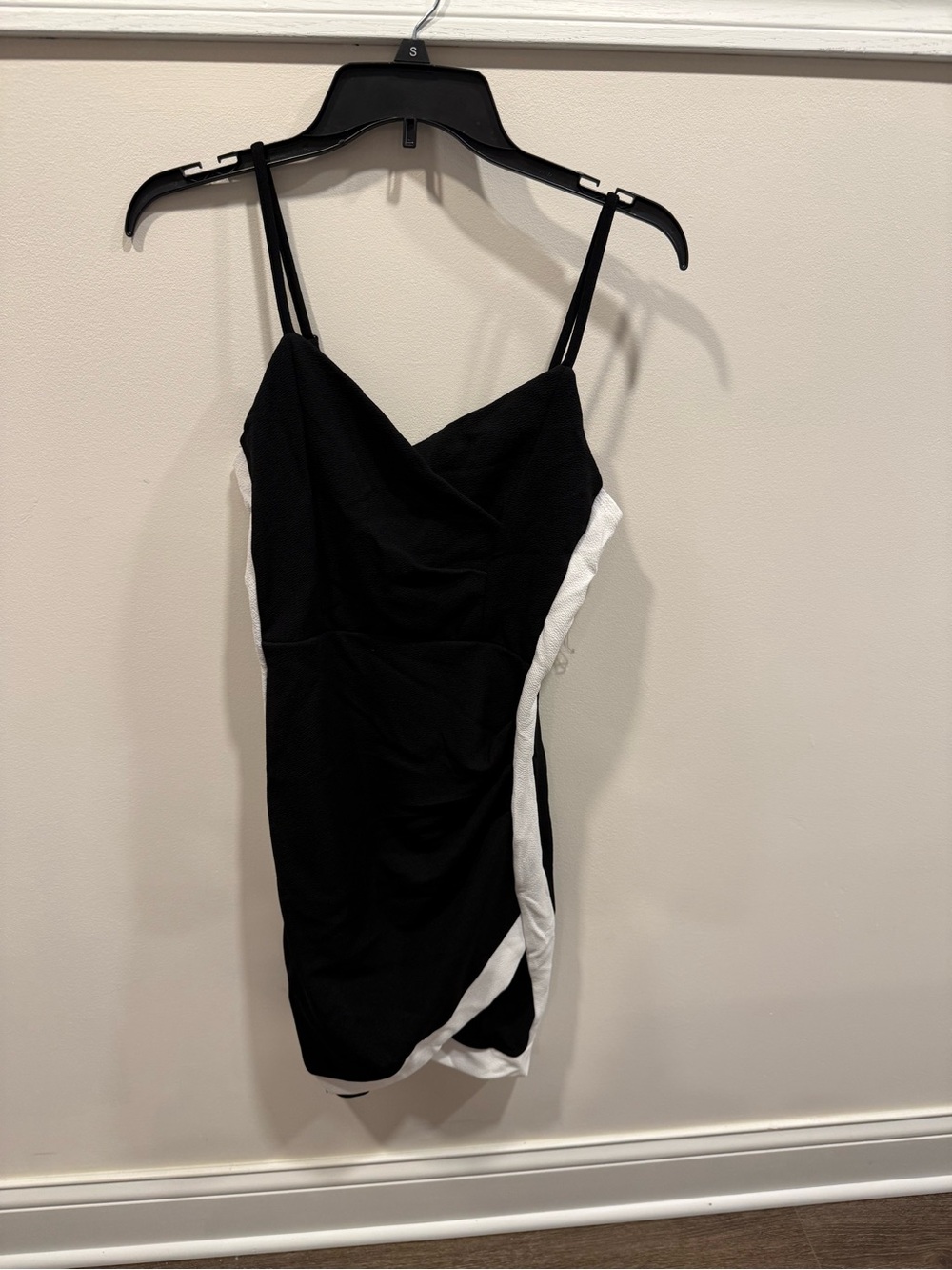 Almost Famous Black and White Curve-Hugging Mini Dress